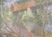 julian alden weir The Red Bridge (nn02) oil on canvas